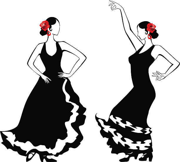 illustrations, cliparts, dessins animés et icônes de danseuse de flamenco - danseuse flamenco