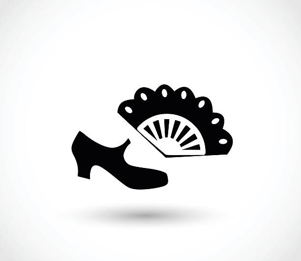 bildbanksillustrationer, clip art samt tecknat material och ikoner med flamenco icon  - simple vector illustration isolated on white background - kastanjetter
