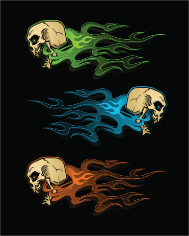 Flaming Skulls