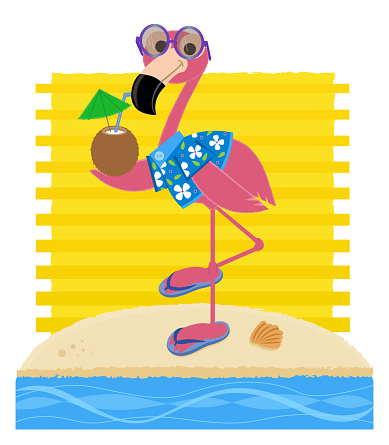 Flamingo At The Beach