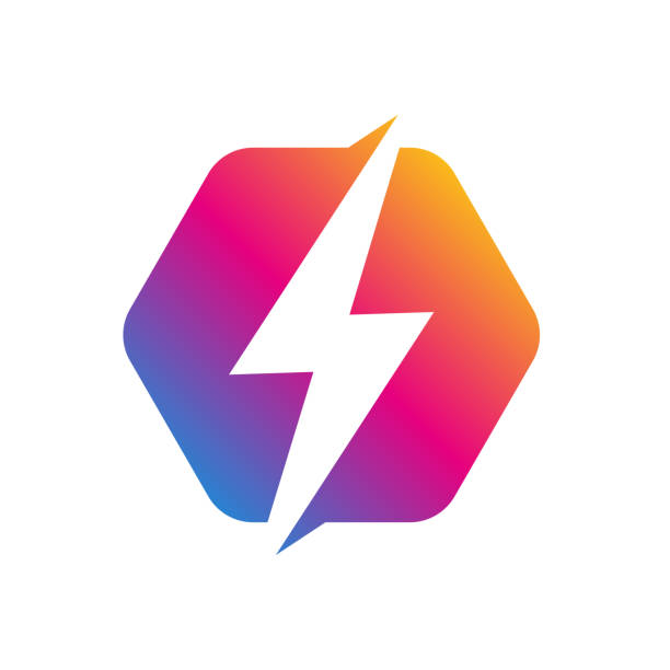 Flash Logo abstract design vector template. Lighting bolt icon. Logo Thunder electricity Power Fast Speed Logotype concept. Vector. EPS 10 vector art illustration