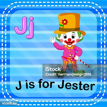 istock Flashcard letter J is for jester 902800206