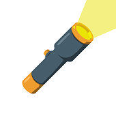 istock Flashlight Icon Flat Design. 1410601944