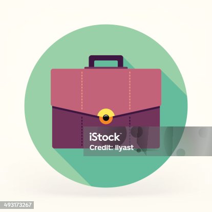 istock Flat Briefcase Icon 493173267