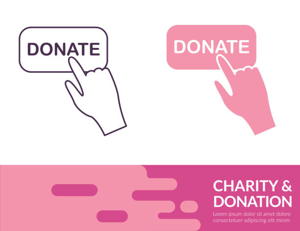 flat design i thin line ilustracja charity icon - giving tuesday stock illustrations