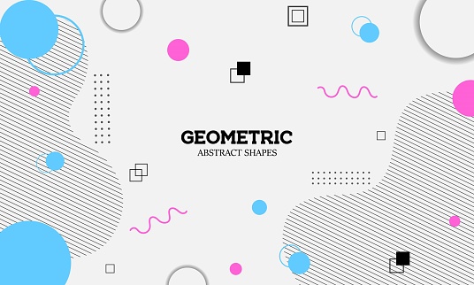 Flat Design Geometric Shapes Background