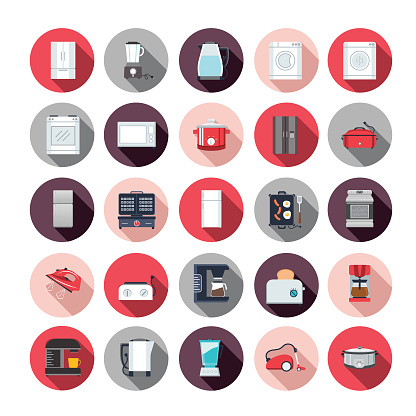 Flat Design Home Appliance Icon