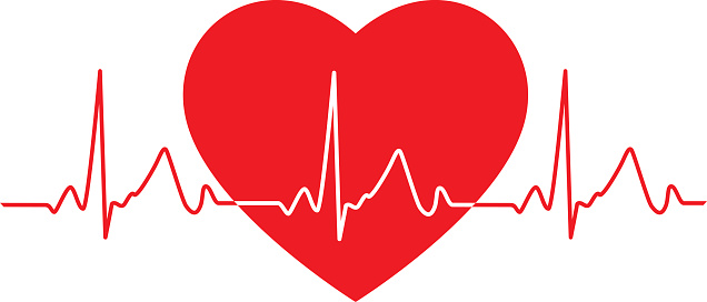 Flat Heartbeat Monitor Icon