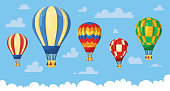 istock Flat hot air balloon 941489004