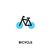 Flat line design style modern vector Bicycle icon