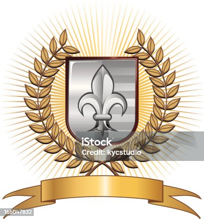 istock Fleur de Lys emblem 165047832
