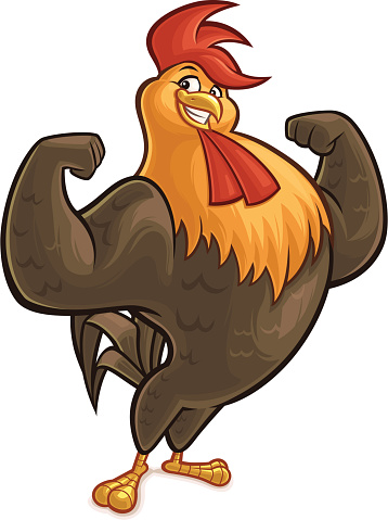 Flexing Rooster