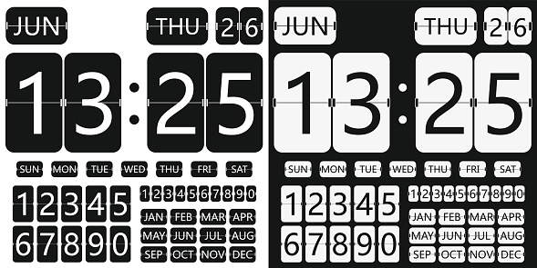 flip clock calendar
