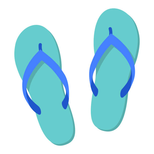 Best Feet In Flip Flops Drawings Illustrations, Royalty-Free Vector ...