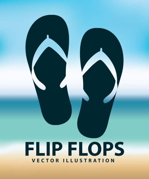 flip flops flip flops design, vector illustration eps10 graphic flip flop stock illustrations