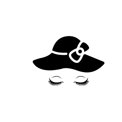 Floppy Hat Vector Icon Glyph  style illustration.