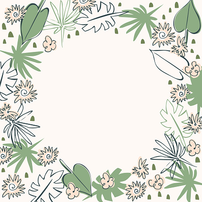 Floral border for greeting cards