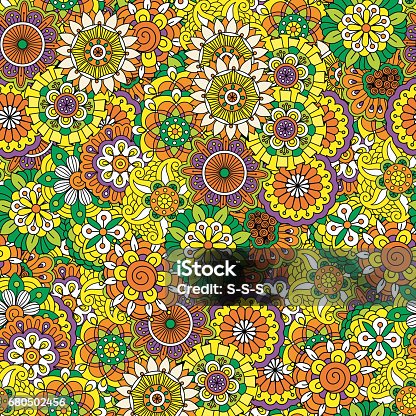 istock Floral decorative mandala style pattern 680502456