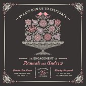 istock Floral Engagement Cake Invitation 503260713