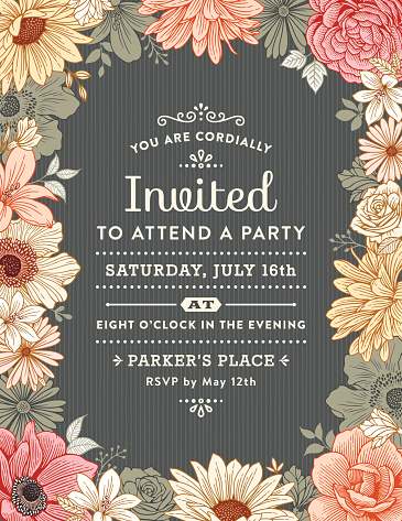 Floral Frame Invitation