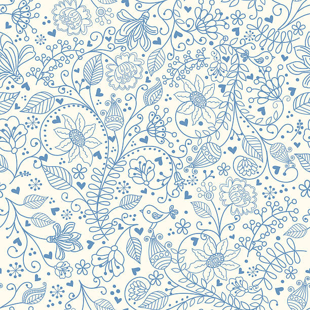 Floral pattern . Vector seamless pattern with flowers. Hihg res jpg included . AI10-compatible EPS. backgrounds clipart stock illustrations