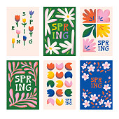 istock Floral spring templates 1306121847