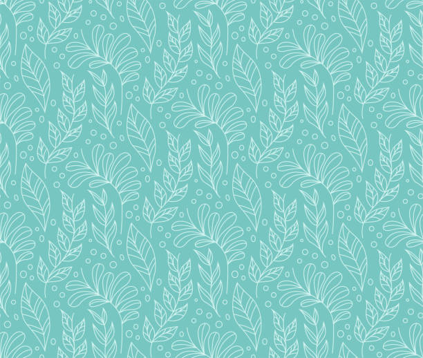 Floral Stylish Seamless Pattern. Vector Leaf background. Fabric Ornament texture. Vector Floral Seamless Pattern. Decorative Plant Background. Fabric Ornament texture with leaves and flowers. plant patterns stock illustrations