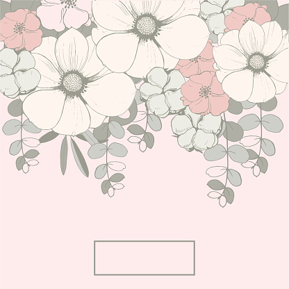 Floral Wedding background  with pink flowers