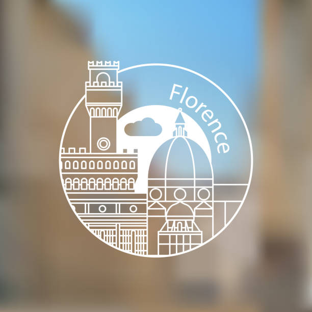 stockillustraties, clipart, cartoons en iconen met florence - europe city map