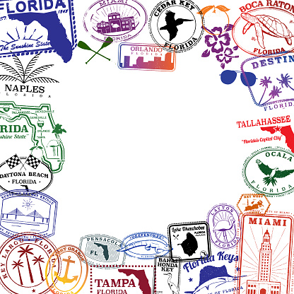 Florida State Retro Graphic Collage