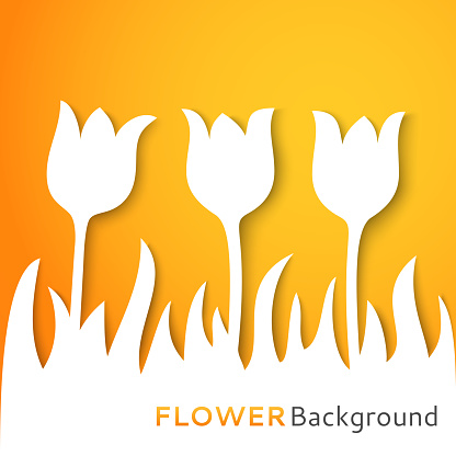 Flower applique background. Vector illustration