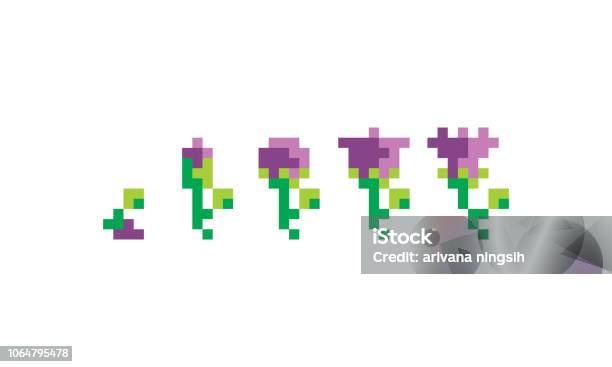 Pixel Art Flower Vectoriel Gratuit 82 Téléchargements