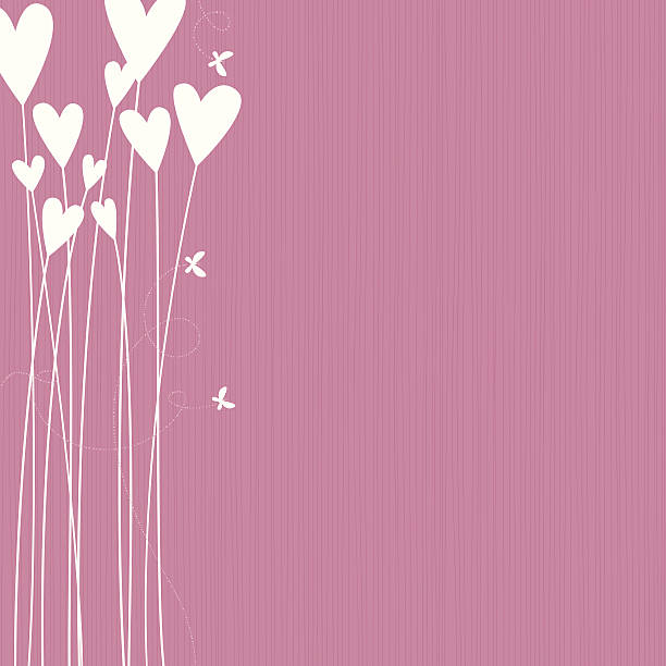Flower Hearts vector art illustration