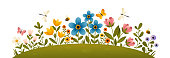 istock Flower meadow. Clip art 1325861545