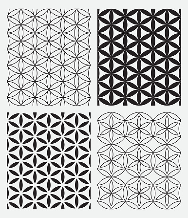 Flower of life background. Seamless pattern