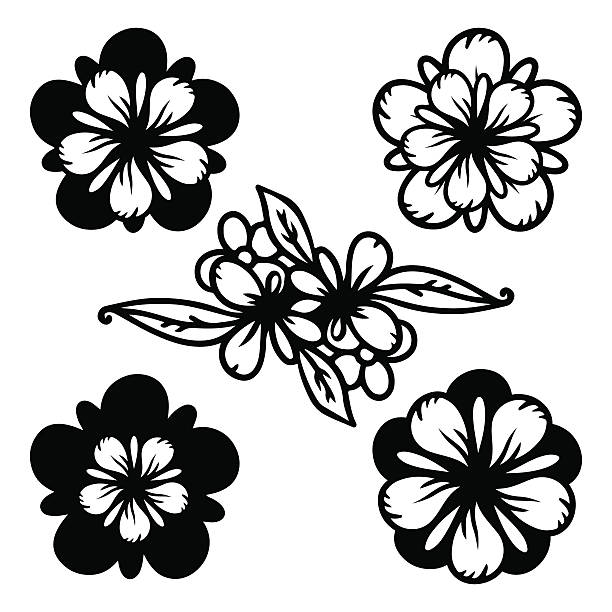 Download Royalty Free Hawaiian Flower Outline Drawing Clip Art ...