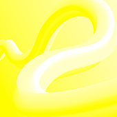 Modern and trendy background. Abstract design with a fluid, liquid, 3d and gradient color shape. This illustration can be used for your design, with space for your text (colors used: White, Yellow). Vector Illustration (EPS10, well layered and grouped), format (1:1). Easy to edit, manipulate, resize or colorize.