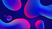 Fluid Colorful Gradient Shapes Composition. Minimal Geometric Background. Trendy Gradients Liquid Shapes Colorful Geometric Background. Vector Illustration.