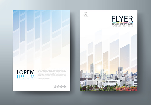 Flyer design, Leaflet cover presentation, book cover template. vector.