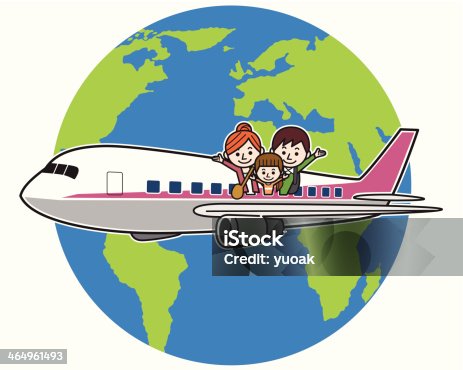 istock Flying family around the world 464961493