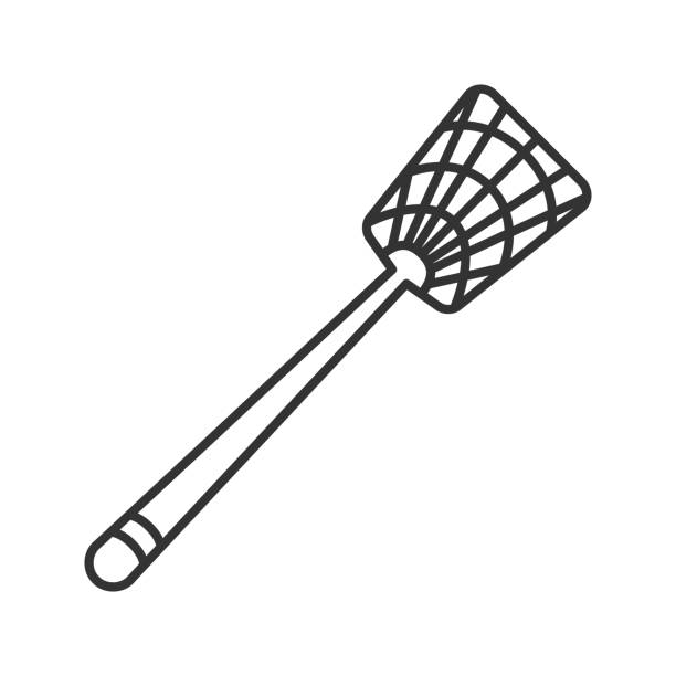 fly-swatter icon - fly swatter stock illustrations, clip art, cartoons, &am...