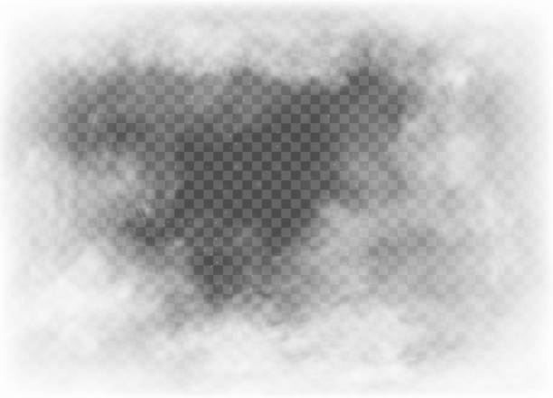 ilustrações de stock, clip art, desenhos animados e ícones de fog and smoke isolated on transparent background - incêndio fumo
