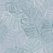 Foliage Seamless Pattern.  Hand Drawn backdrop for wallpaper, textile, invitations, wedding, wrapping papers, etc. Vector
