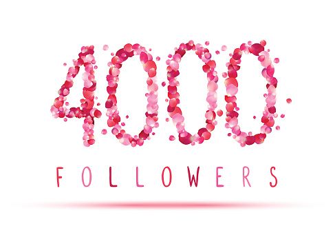 4000 Followers Stock Illustration - Download Image Now - iStock