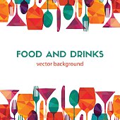 Food and drinks. Vector illustration