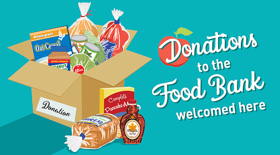 Food Bank Donation Concept Banner