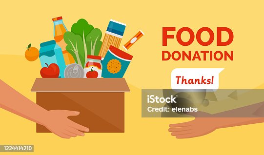 istock Food donation and charity 1224414210
