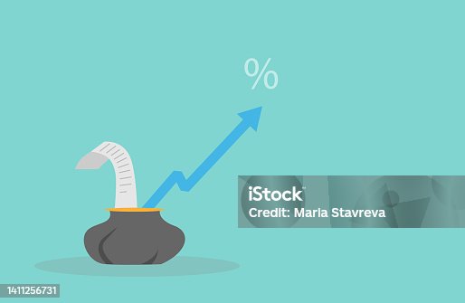 istock Food grocery price increase concept.Inflation 1411256731