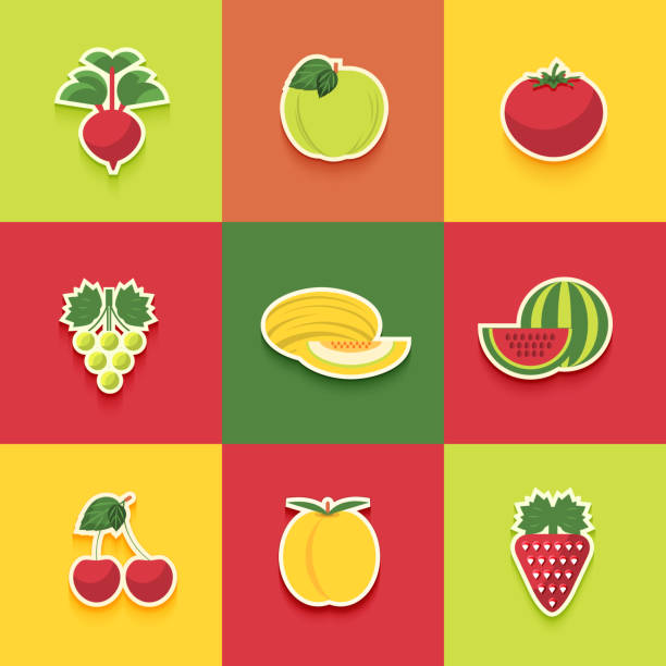 Food icons set Food icons set in flat design. Restaurant menu. Set of food menu icons corn beef and cabbage stock illustrations