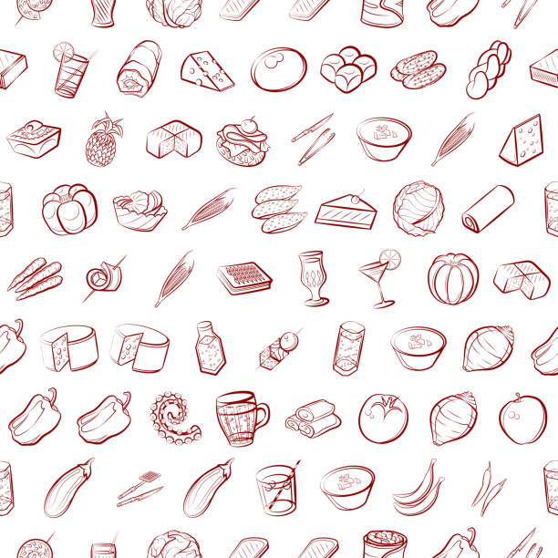 食べ物のイメージ。印刷、デザイン、web の背景。シームレスです。バイナリの色。 - とうもろこし チリ共和国点のイラスト素材／クリップアート素材／マンガ素材／アイコン素材